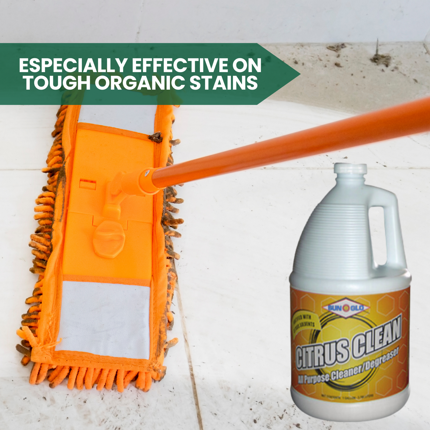 SUN-GLO Citrus Clean - Heavy Duty Degreaser and All-Purpose Cleaner (4x1 Gallon Case)