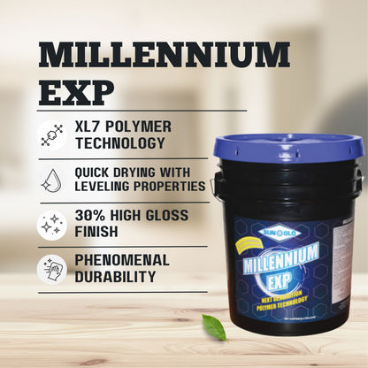 SUN-GLO Millennium EXP - Extended Performance High Solids Floor Finish - 5 Gallon Pail