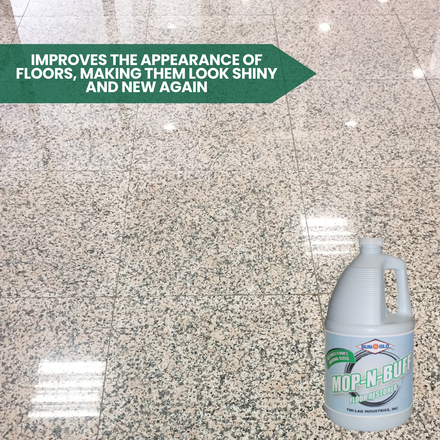 SUN-GLO Mop-N-Buff - Ultra Shine Floor Revitalizer (4x1 Gallon Case)