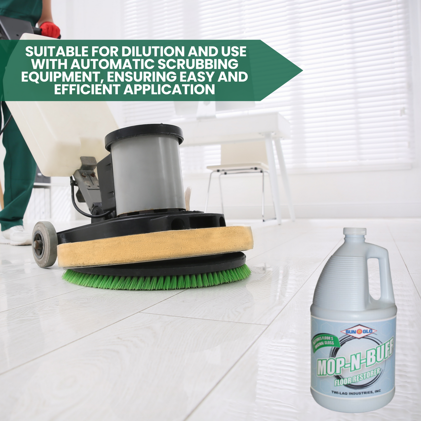 SUN-GLO Mop-N-Buff - Ultra Shine Floor Revitalizer (4x1 Gallon Case)