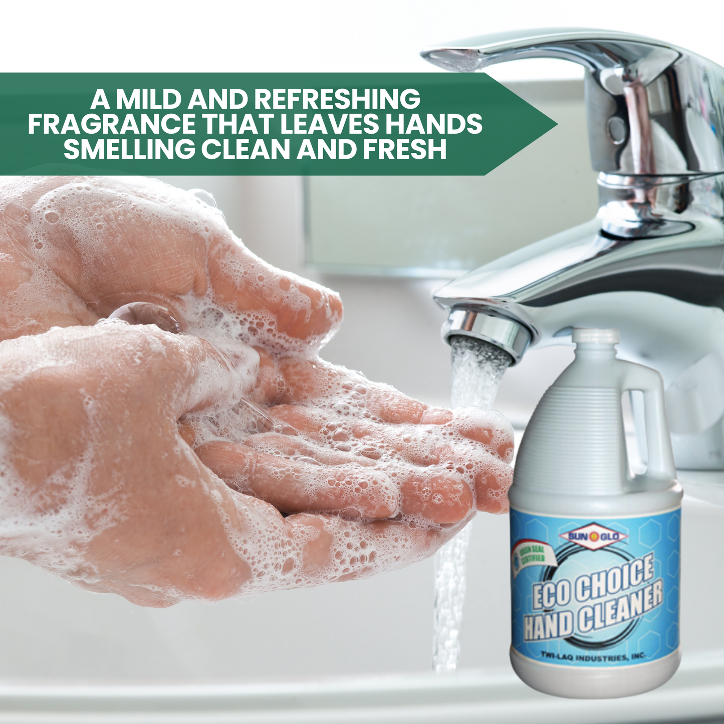 SUN-GLO Eco-Choice Hand Cleaner - Liquid Lotion Foaming Hand Soap, Refill Soap (4x1 Gallon Case)