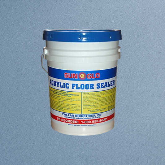 SUN-GLO Acrylic Floor Sealer - Floor Marble, Terrazzo, Resilient Tile Cleaner, Floor Finish, Enhance Durability - 5 Gallons Pail
