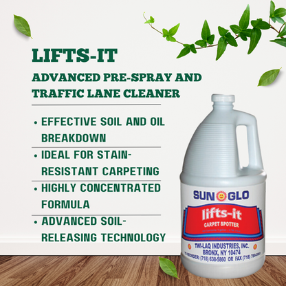 SUN-GLO Lifts It - Premium Traffic Lane Pre-Spray & Deep Soil Remover (4x1 Gallon Case)
