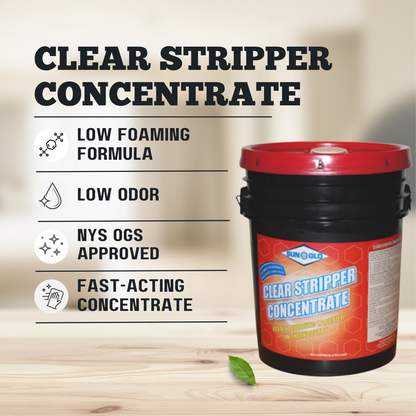 SUN-GLO Clear Stripper Concentrate - Low Foaming Professional Floor Care System