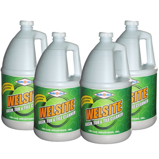 SUN-GLO Welsite - Basin, Tub & Tile Cleaner Premium Restroom Shine (4x1 Gallon Case)
