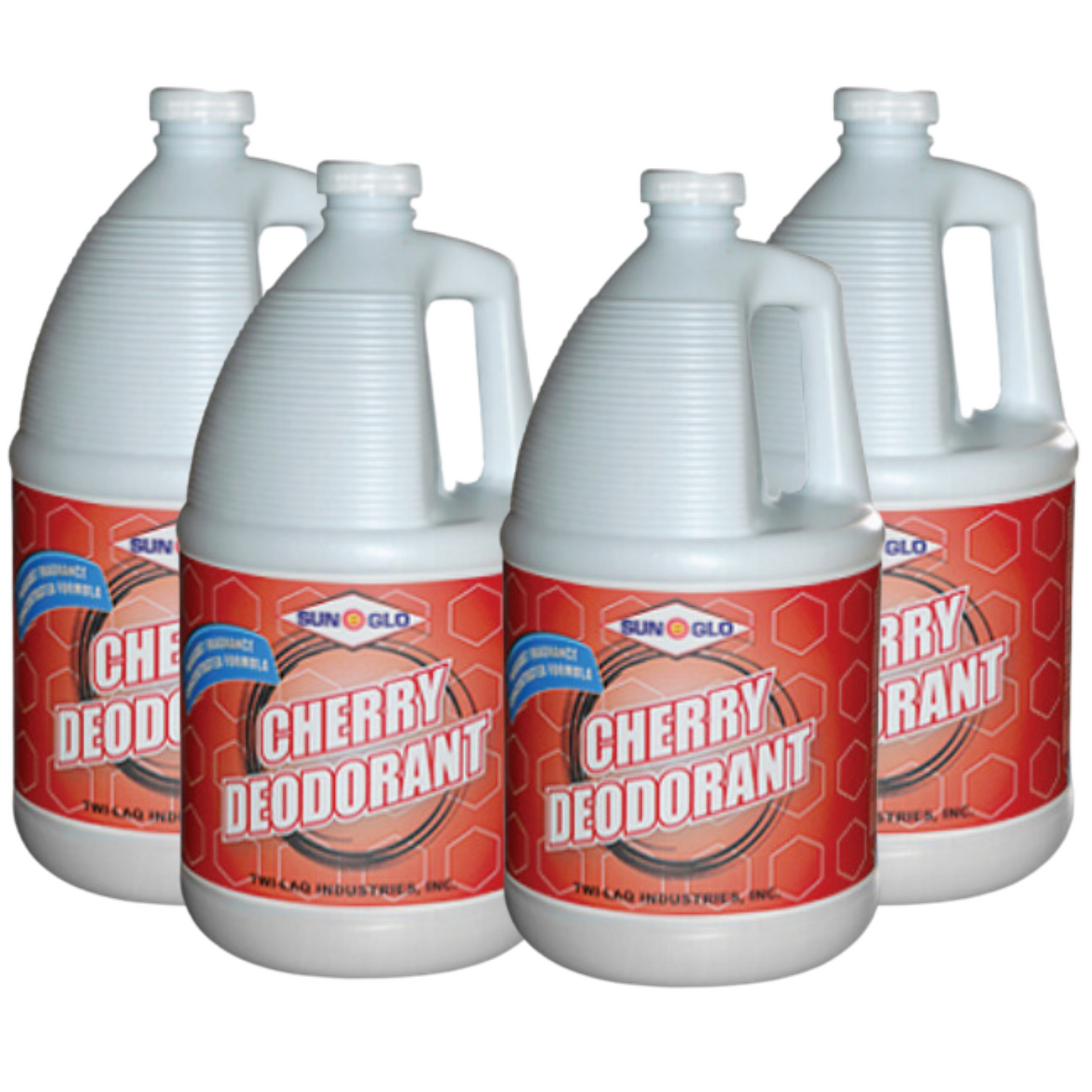 SUN-GLO Cherry Concentrated Deodorant - Versatile, Industrial-Strength Cleaning Solution with Premium Fragrances - (4x1 Gallon Case)