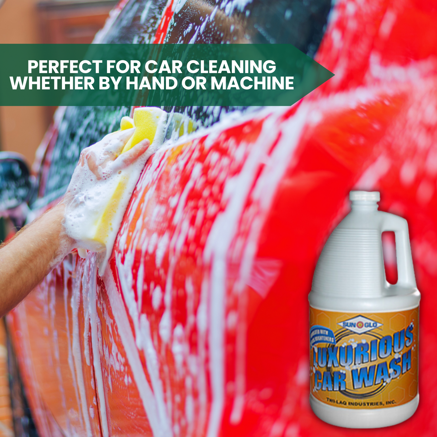 SUN-GLO UltraClean Car Wash - Premium Car Cleaning for a Luxurious Car Wash Experience (4x1 Gal Case)