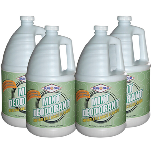 SUN-GLO Mint Deodorant - Super Concentrated Deodorizing Cleaner (4x1 Gallon Case)