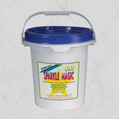 STONE-GLO Sparkle Magic Gold 5X Powder - Your Ultimate Stone & Floor Polish, for Restoring Glistening Stone Floors & Renewed Surfaces, Worn & Etched Areas