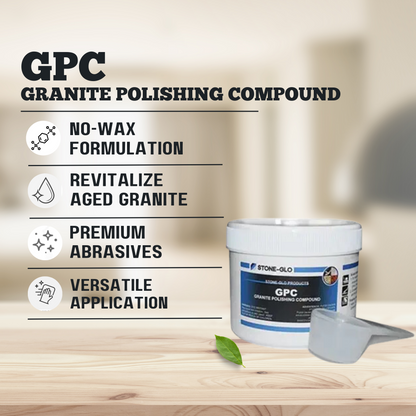 STONE-GLO Granite Polishing Compound - Effortless Clean & Shine Granite Polish, Color Enhancement & Revitalization for Granite Surfaces