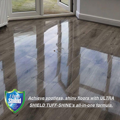 ULTRA SHIELD Tuff-Shine - Clean Enhance and Protects Multi Surface Cleaner - Wood Floor Cleaner and Polish, Vinyl Floor Cleaner, Rejuvenate Floor, Laminate Floor Polish 32oz