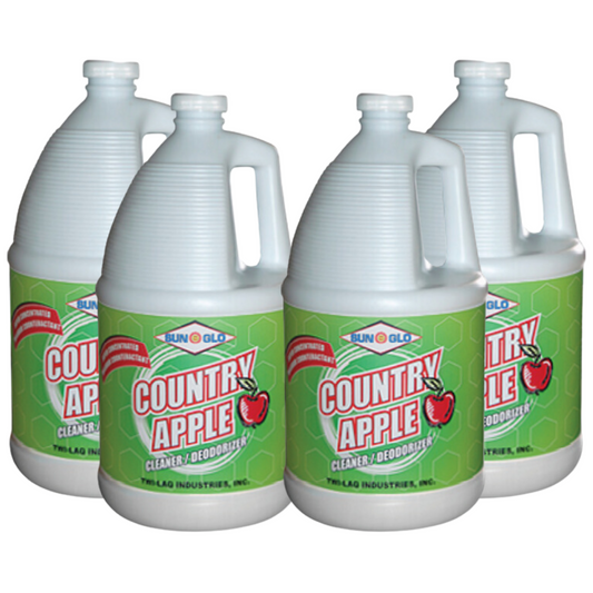 SUN-GLO Country Apple -Ultra-Concentrated Deodorizing Cleaner, Industrial Strength, Long-Lasting Fragrance (4x1 Gallon Case)
