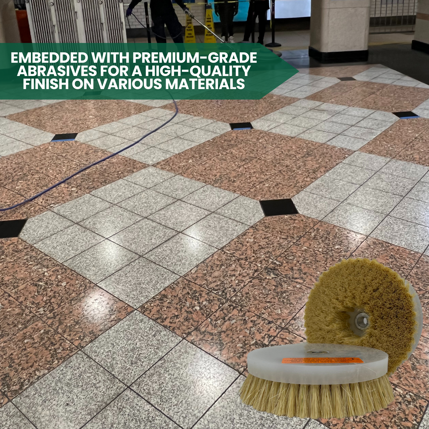 STONE-GLO Tampico Polishing Brush – Multi-Surface Compatibility for Professional Grade Finishing (7-Inch )