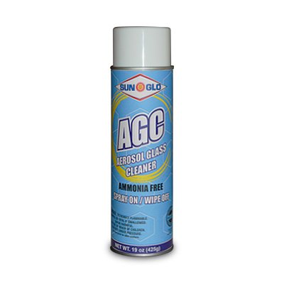 Sun-Glo Aerosol Glass Cleaner (AGC) - Premium Glass Cleaner Spray, Multi-Surface Shine for Cleaning Windows, Non-Ammoniated, Perfect for Your Cleaning Supplies
