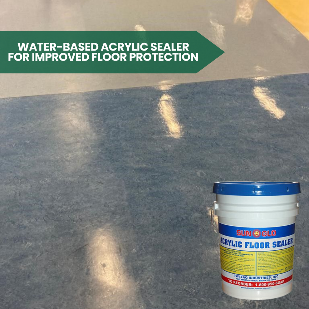 SUN-GLO Acrylic Floor Sealer - Floor Marble, Terrazzo, Resilient Tile ...