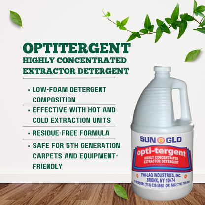 SUN-GLO Optitergent - Performance Extraction Shampoo - 4x1 Gallon Case