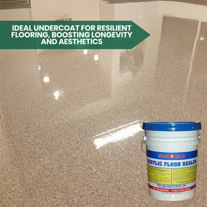 SUN-GLO Acrylic Floor Sealer - Floor Marble, Terrazzo, Resilient Tile Cleaner, Floor Finish, Enhance Durability - 5 Gallons Pail