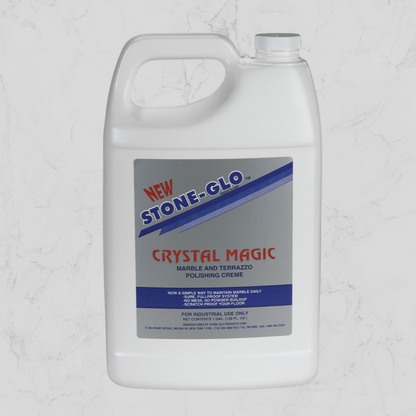 STONE-GLO Crystal Magic - Improve Marble, Travertine & Terrazzo Floor - Polishing Tile Cleaner, Light Scratch Removal (4x1 Gallon Case)