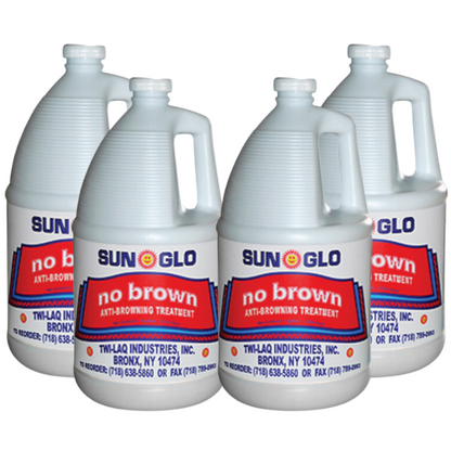 SUN GLO No Brown - Anti-Browning Treatment Carpet Stain Remover and Cleaner Solution, for Fresh and Vibrant Carpets (4x1 Gallon Case)