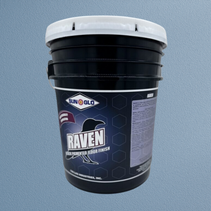 SUN-GLO Raven Black Pigmented Floor Finish | Commercial and Industrial Flooring Protection | Glossy Black Flooring Finish | Creates Brilliant Super Gloss Black Finish Surface (5 Gallon - Pail)