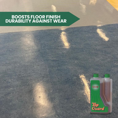 TOP GUARD - Commercial & Industrial Floor Protection, Surface Shield, Creates a Lustrous Wet Look Shine Floor Finish (6x1 Litter Box)