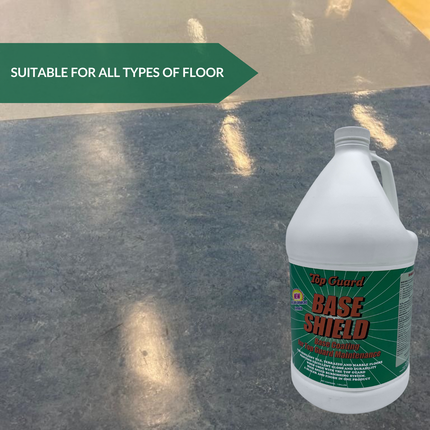 TOP GUARD Base Shield - Revolutionary Floor Finish for Your Floor Care Home Essentials, Gives Floor a Glossy Finish