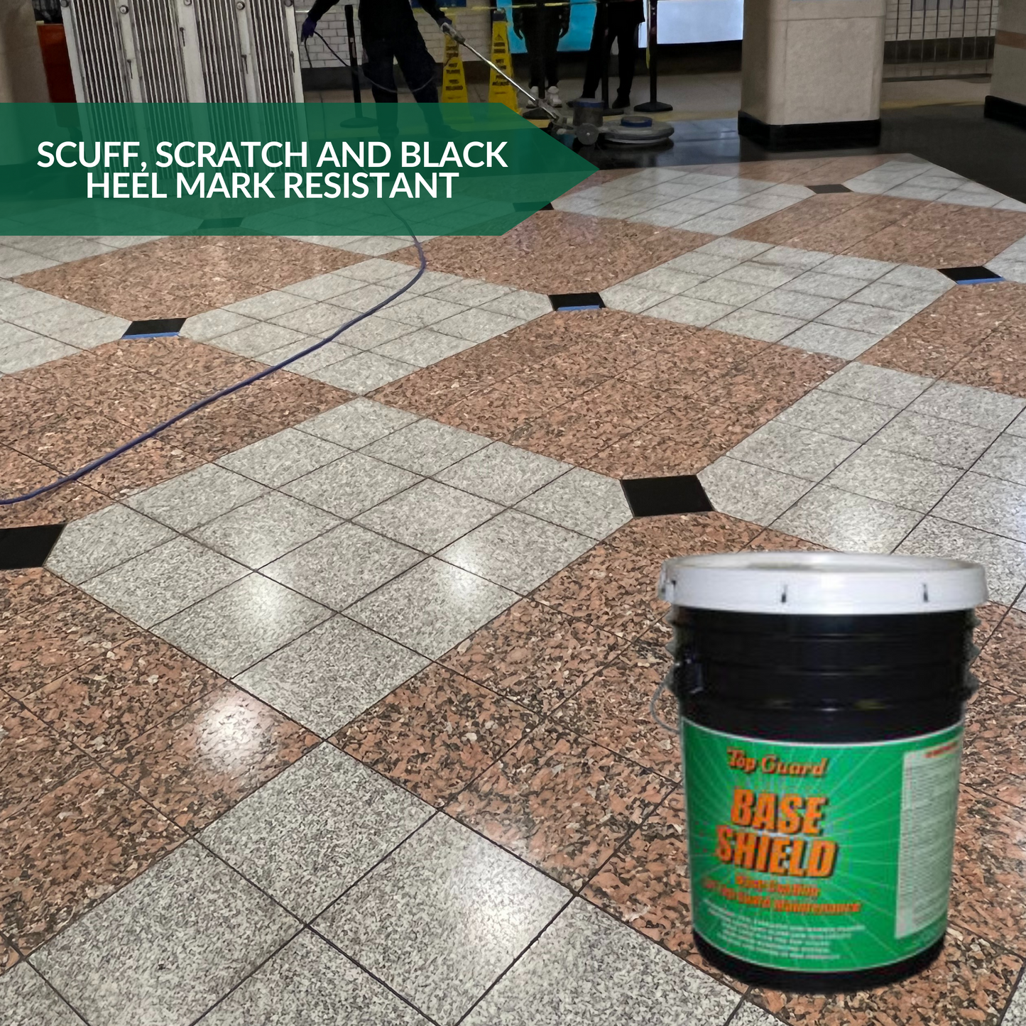 TOP GUARD Base Shield - Revolutionary Floor Finish for Your Floor Care Home Essentials, Gives Floor a Glossy Finish (5 Gallon Pail)