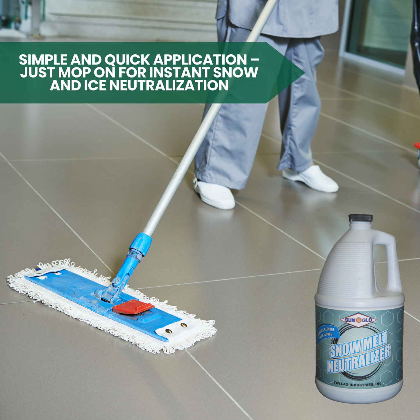 SUN-GLO Snow Melt Neutralizer - Efficient Ice Dissolving Solution for Walkways and Driveways (4x1 Gallon Case)