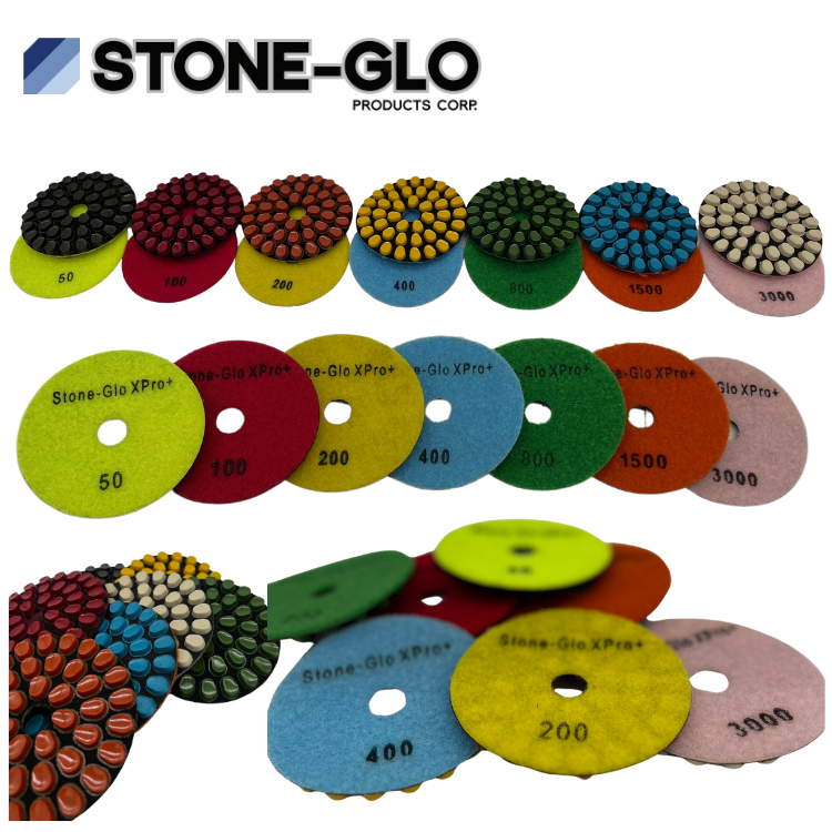 Stone-GLO XPro+ Diamond Polishing Pads - Concrete Finishing Tools, Good Tile Tools and Accessories, Buffer Polisher for Marble Polish, Ceramic Tiles