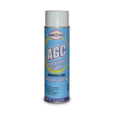 Sun - Glo Non-Ammoniated Aerosol Glass Cleaner - Effortlessly Eliminates Dirt, Film, Grime, Grease, Bugs, and Smears on Glass and Mirrors (12 Per Case)